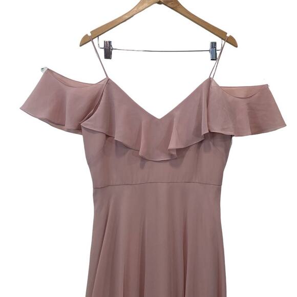 Jenny Yoo Collection Soft Pink Flowy Weeding/Party Summer, Whimsical  Dress 12us - Picture 6 of 9